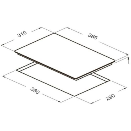 Kích thước bếp từ đơn Chefs EH-IH22A