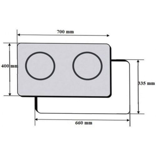 Kích thước bếp Từ Giovani G – 270TC