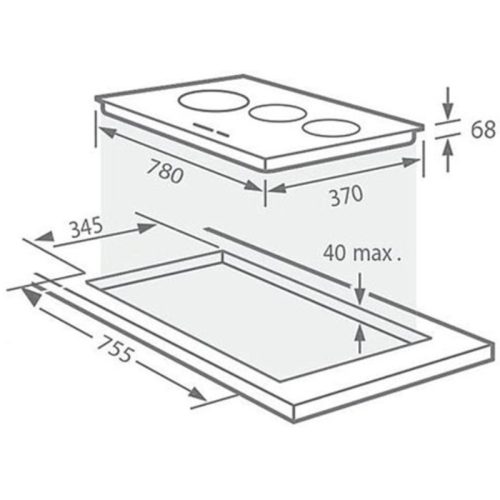 Kích thước bếp Từ Giovani G-390 SD