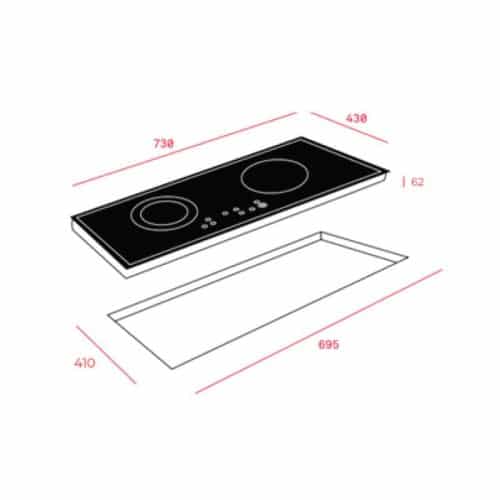 Kích thước Bếp từ Teka IB 702