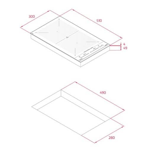 Kích thước của Bếp từ TEKA IZF 32400 MSP BK